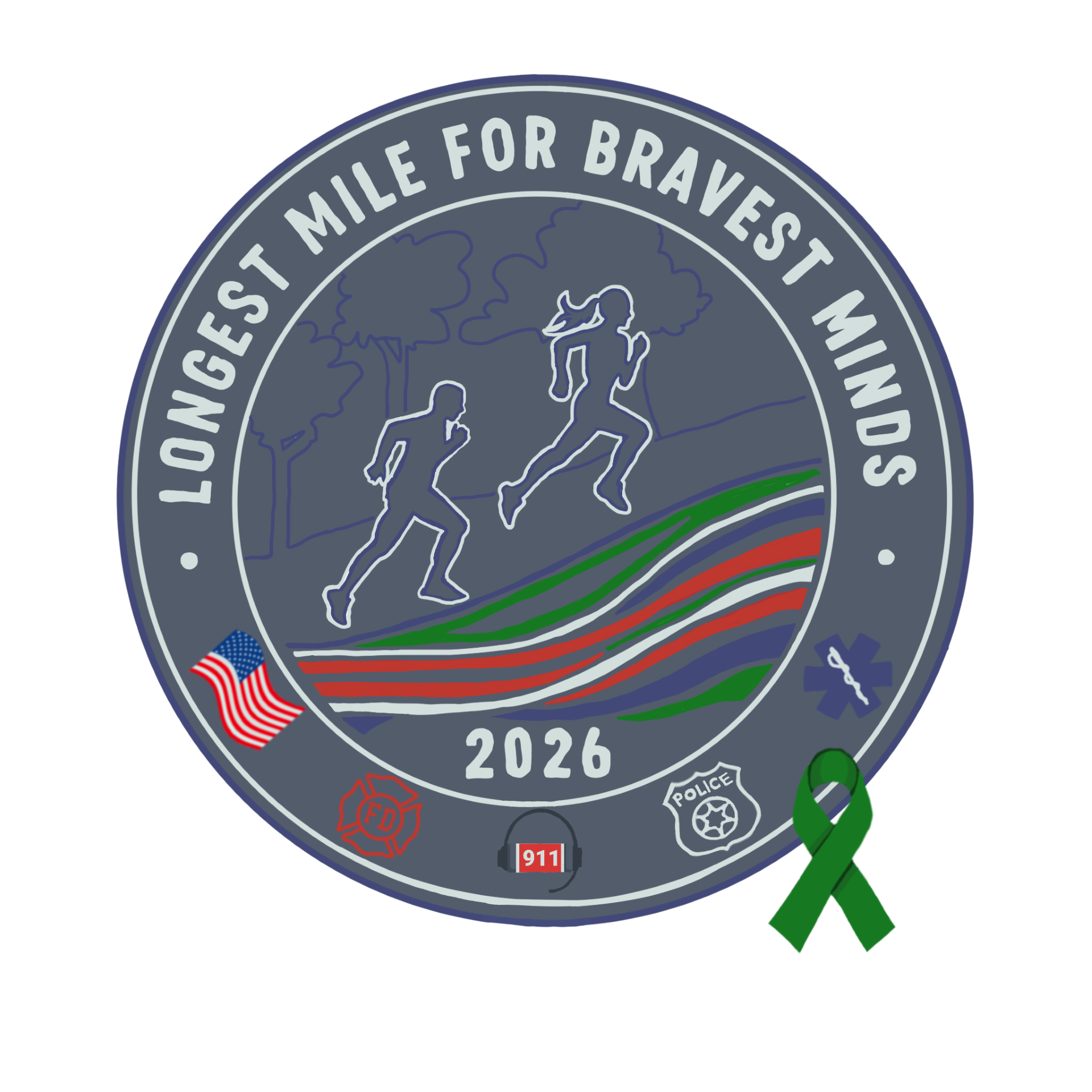 LONGEST MILE FOR BRAVEST MINDS logo